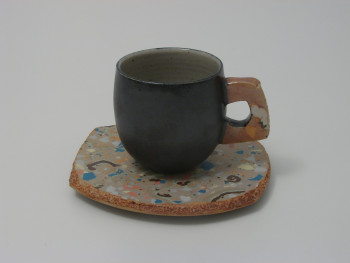Keramik: Unterteller Terrazzo