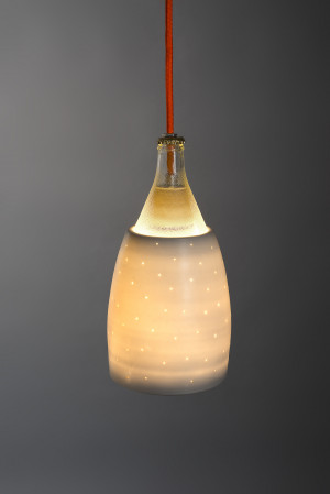 . Keramik-Lampe: Second Lamp "Orangina"