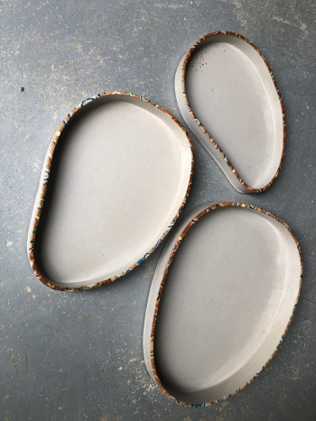 Keramik: Schalensatz oval