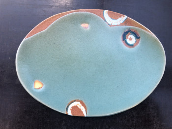 Keramik: Dessertteller oval