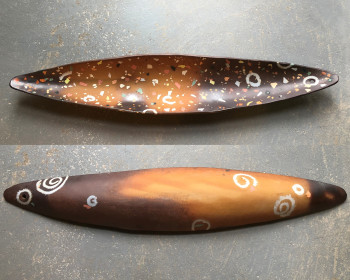 Keramik: Schale oval mit Loch
